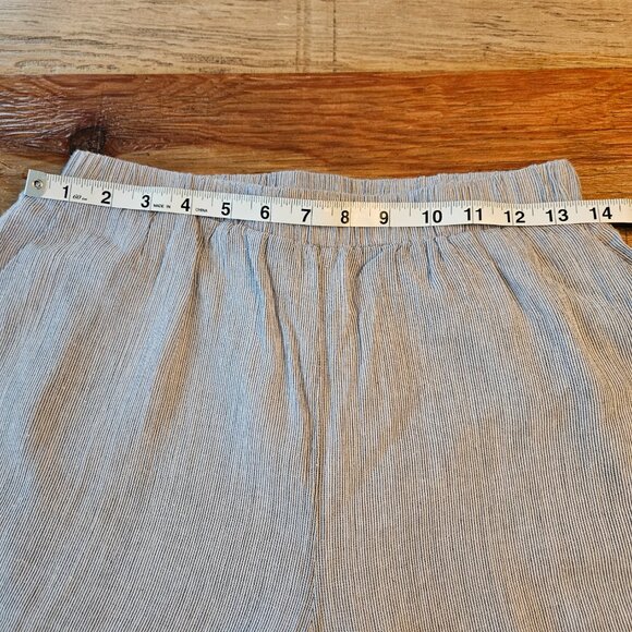 Listicle Striped Wide-Leg Pants - Navy/White - Size Small - Picture 11 of 11